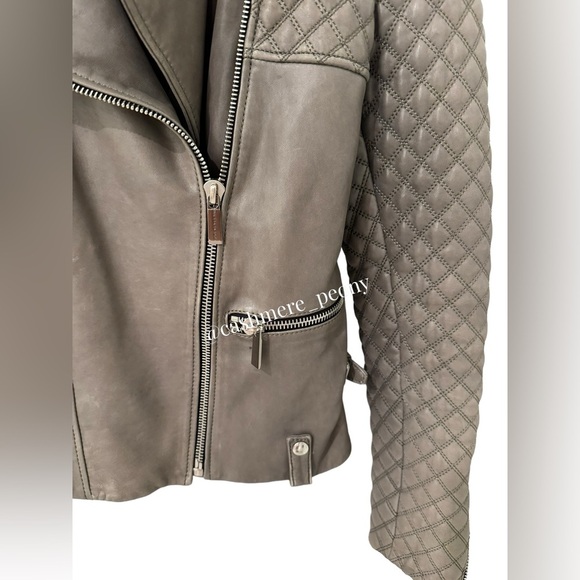 Barbara Bui Lambskin Leather Biker Jacket Size 36 - Picture 5 of 13